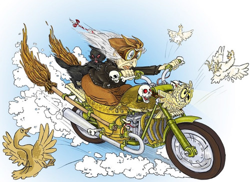 Прикольные открытки и анимация с днем мотоциклистов