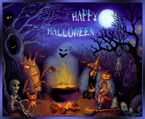 Картинки, открытки и анимация на Halloween Хэллоуин, скачать бесплатно