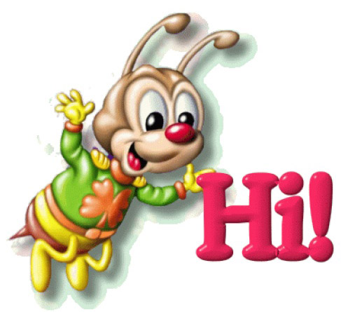 Открытки, картинки и анимашки с  надписью «Hi»