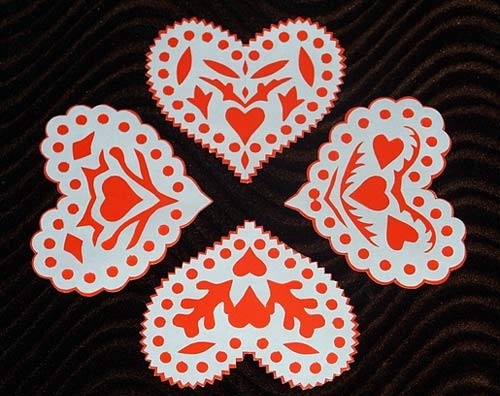 Вытынанки трафареты шаблоны сердечки валентинки амуры купидоны
