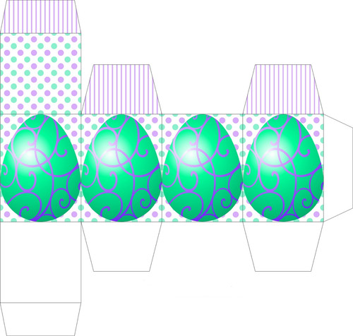 Шаблоны вытынанки коробочек на Пасху