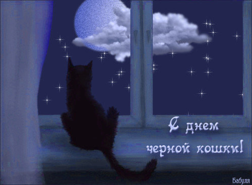 Картинки открытки с днем черной кошки, скачать бесплатно