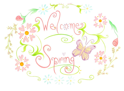 Картинки открытки Welcome spring красивые бесплатно