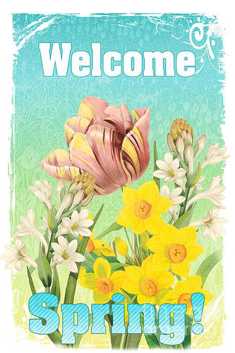 Картинки открытки Welcome spring красивые бесплатно