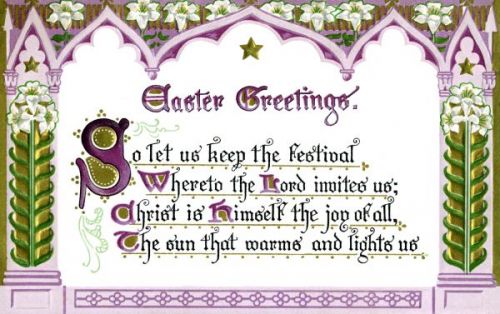 Открытки С надписями Easter greetings бесплатные